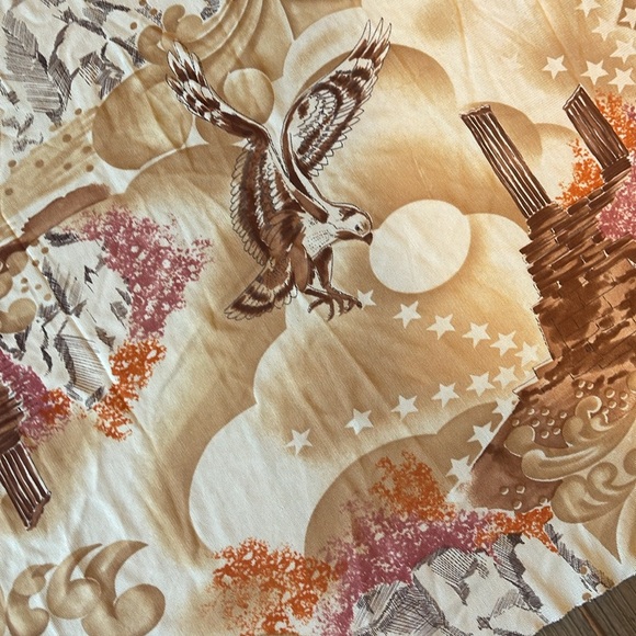 Vintage Mid Mod Asian Style Fabric - Picture 4 of 7